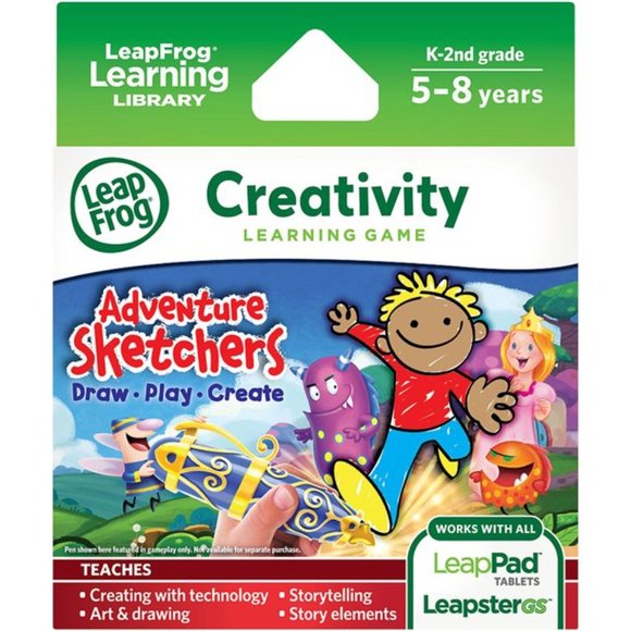 LEAPFROG ADVENTURE SKETCHERS DRAW PLAY CREATE MULTI PLATFORM GAME SEALED BOX! - Picture 2 of 12